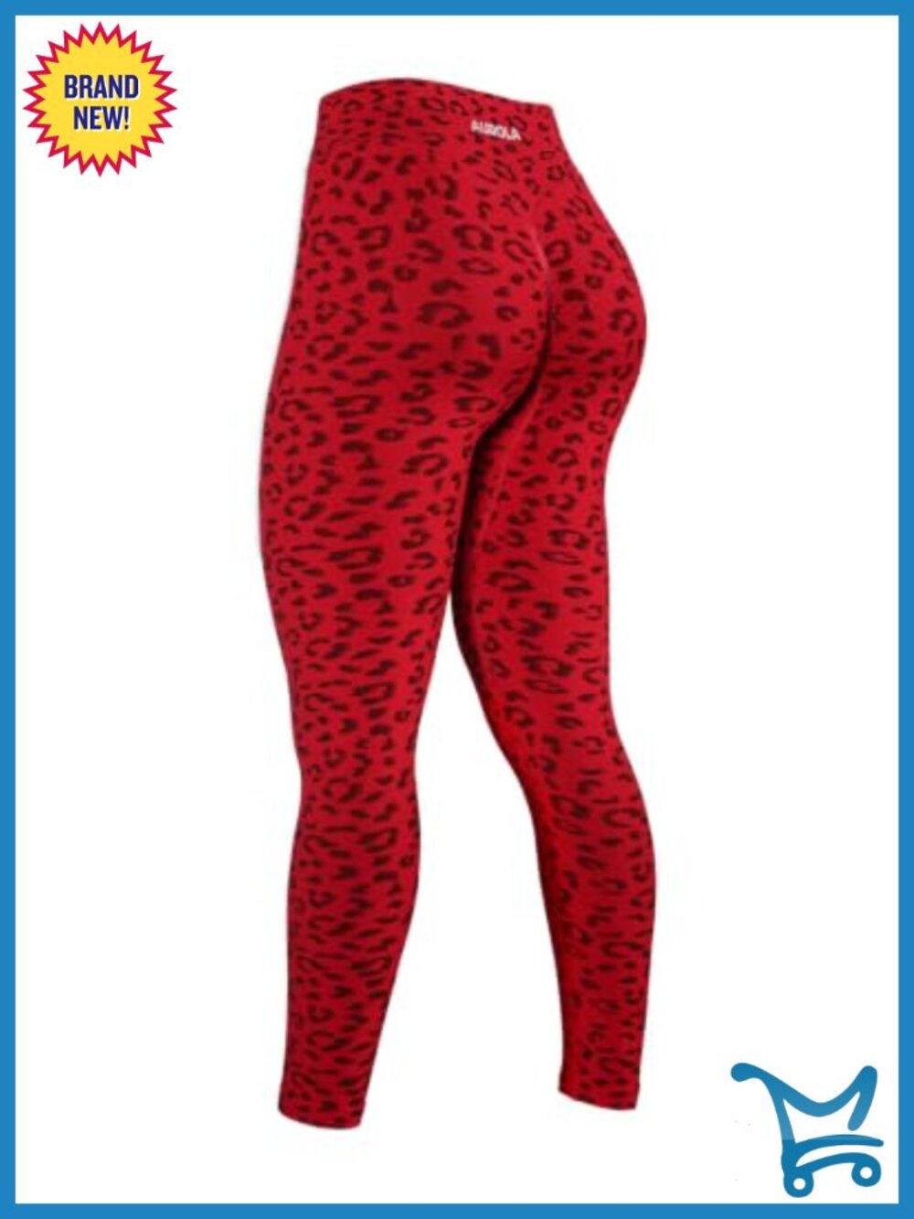 Seamless Leopard Scrunch Leggings 25" High Waist Tummy Control Yoga Pants